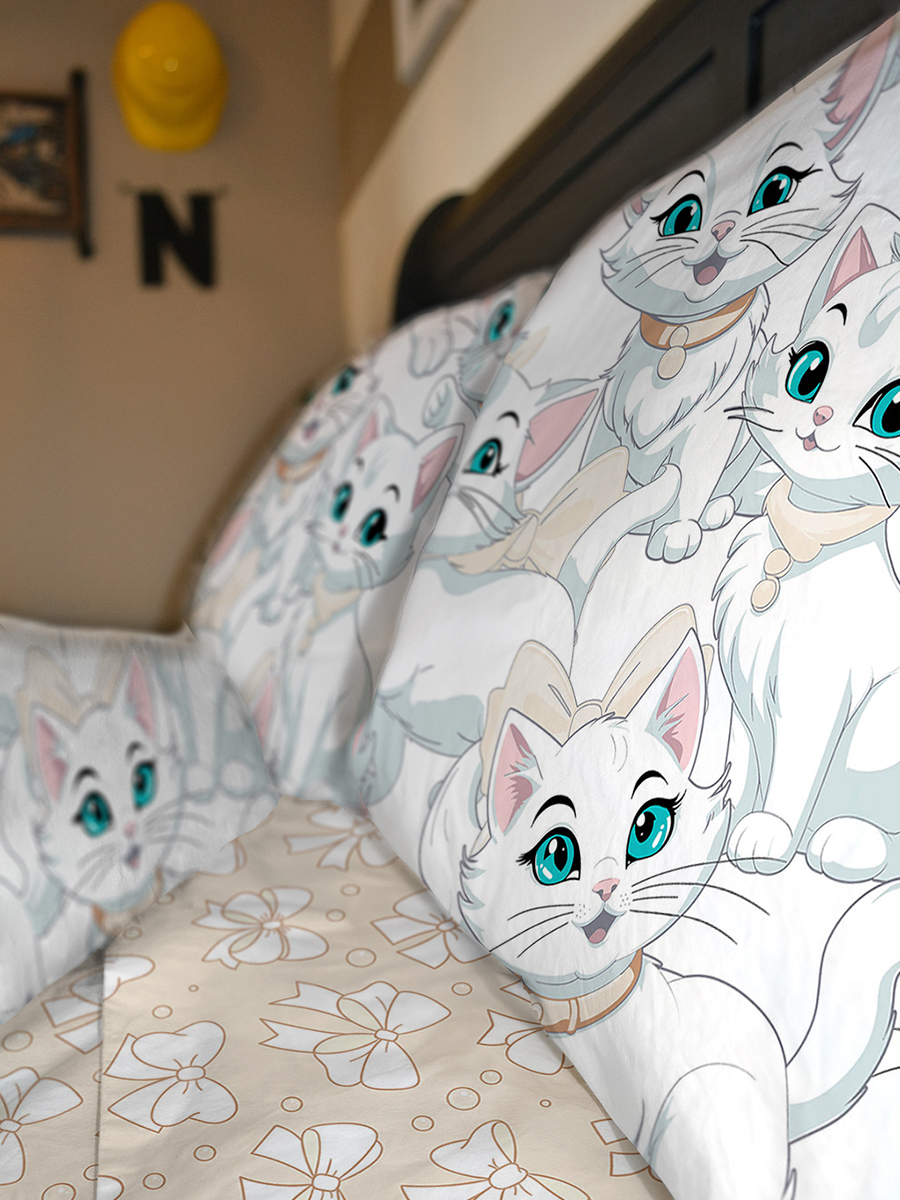 Комплект постельного белья BRAVO kids dreams Муррмяу полутораспальный 3 предм. - фото 2