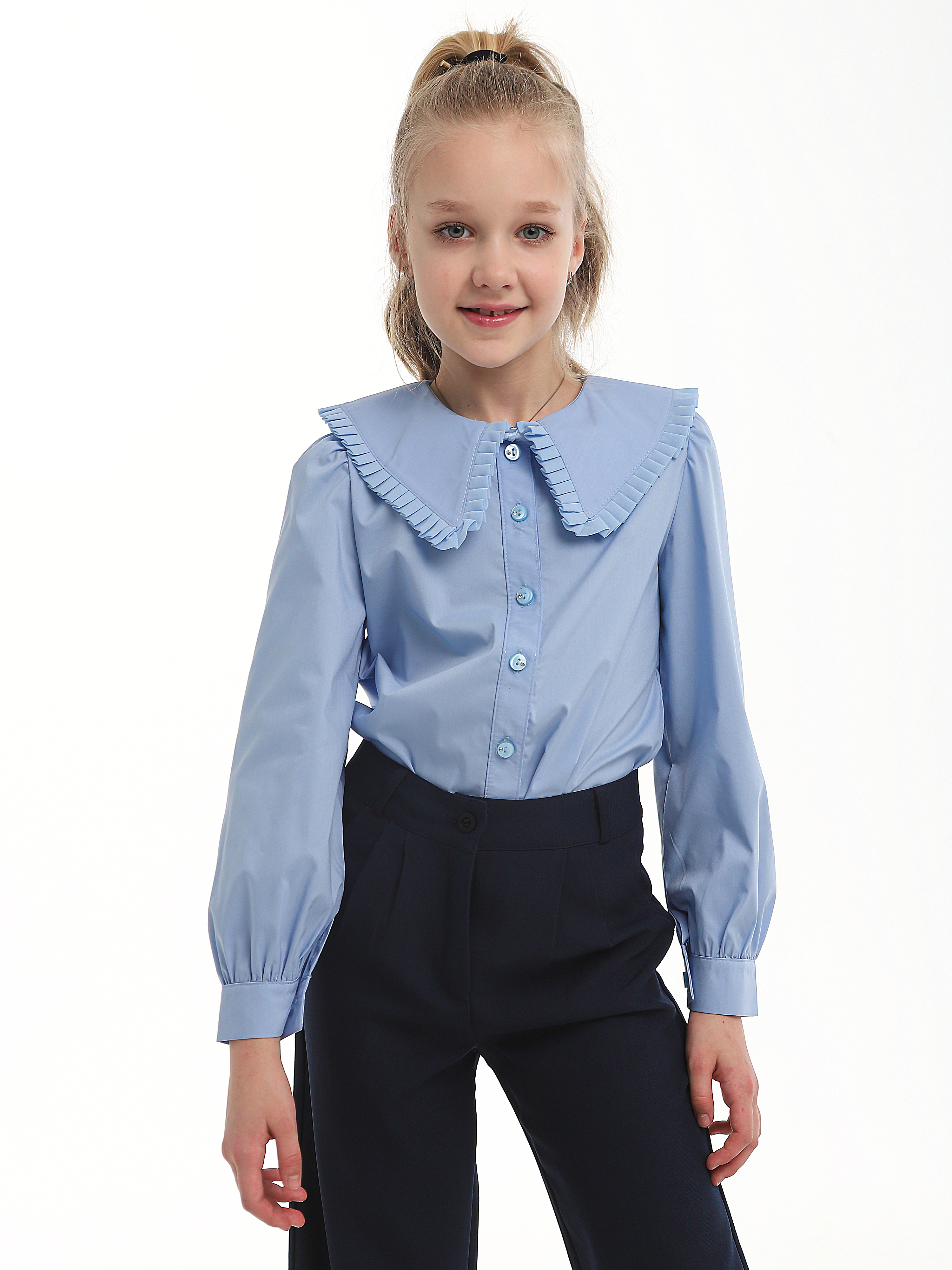 Блузка СИНЯЯ МОДА W1503A-G39 - фото 8