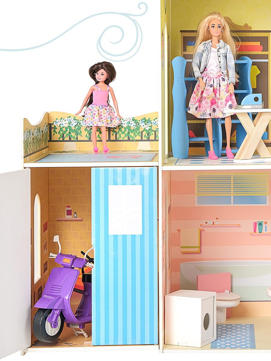 Домик для кукол PAREMO 135 см с мебелью PD316 - фото 16
