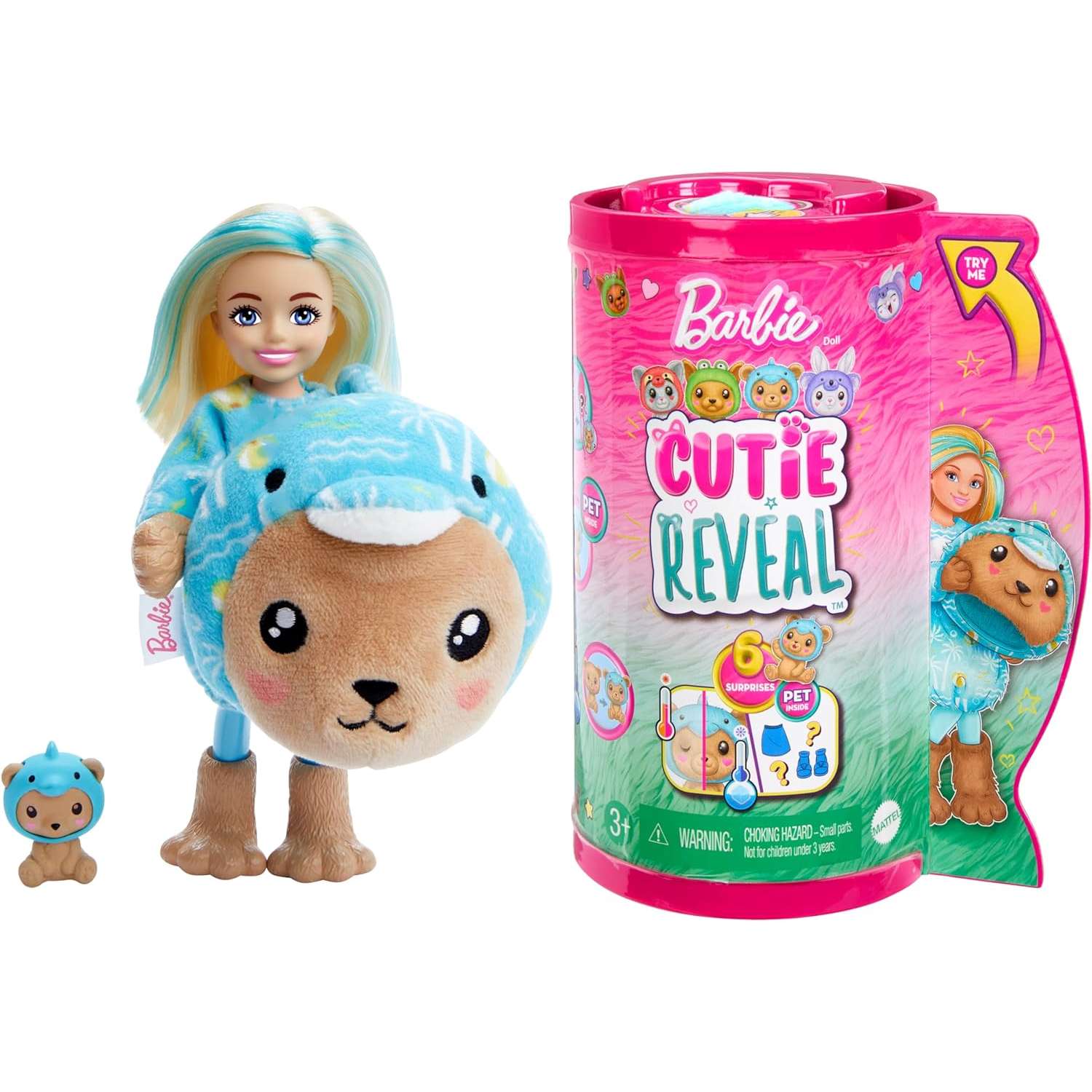 Кукла мини Barbie Cutie Reveal Челси Медвежонок HRK30 - фото 1