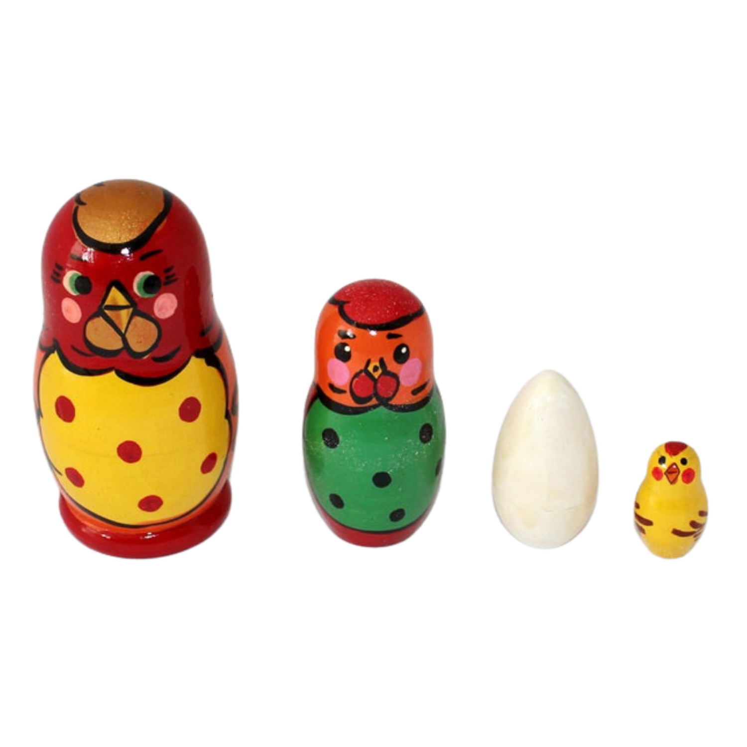 Изображение товара Деревянная матрешка Петушок Нескучные игры для развития ребенка 4 персонажа