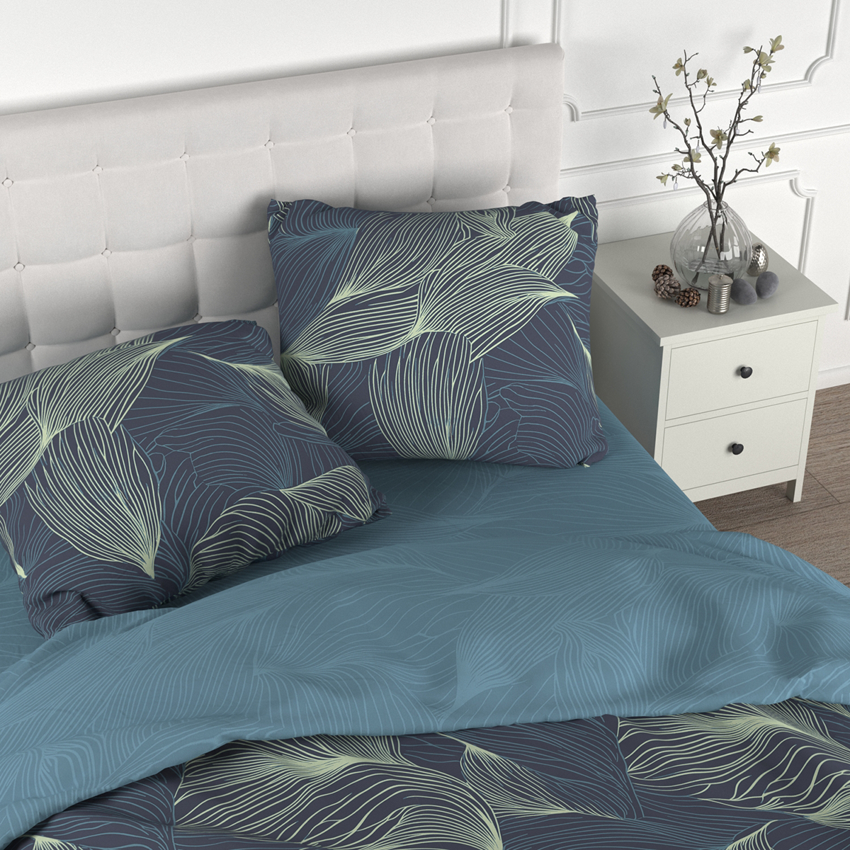 Комплект постельного белья для SNOFF сатин Крена полутораспальный 4 предм. - фото 2