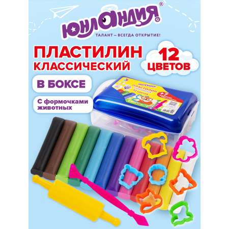 Пластилин Юнландия легкий 12 цв.