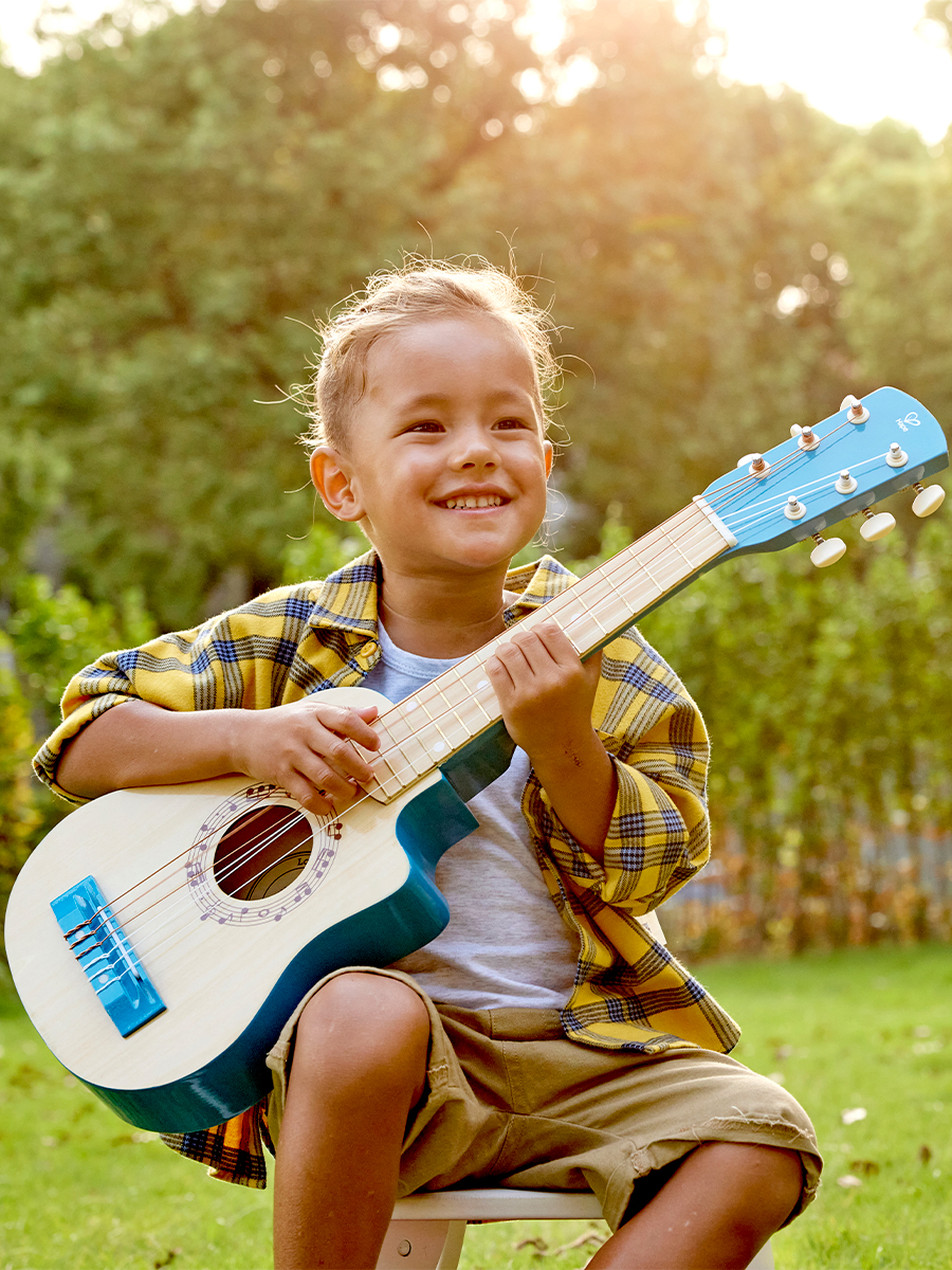 Игрушка музыкальная Hape Голубая лагуна гитара - фото 1