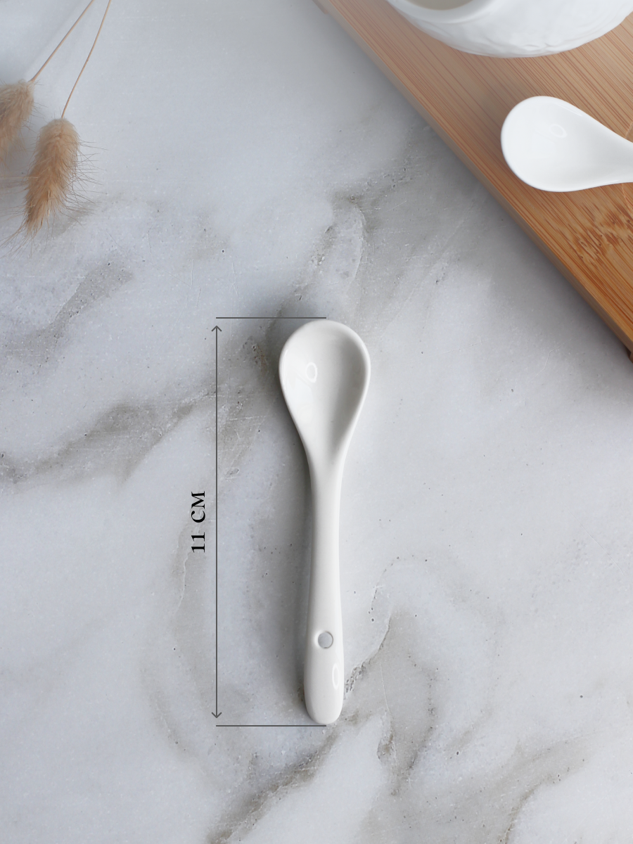 Набор баночек для специй Balsford 550 мл фарфоровых с ложечками на подставке - фото 6