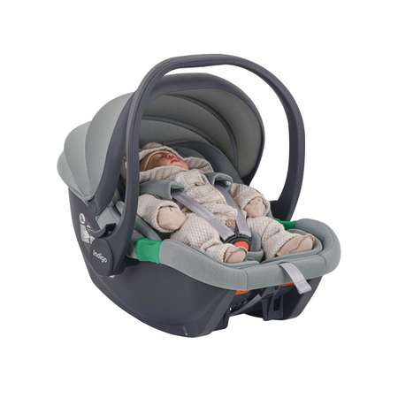 Автокресло Indigo Minky, с базой и опорной ногой 0 (0 -13 кг) серый