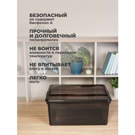 Ящики для хранения Бытпласт Кристалл 4шт по 18л