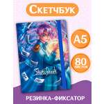 Блокнот Проф-Пресс скетчбук Аниме А5 80 листов. Карточный светоч