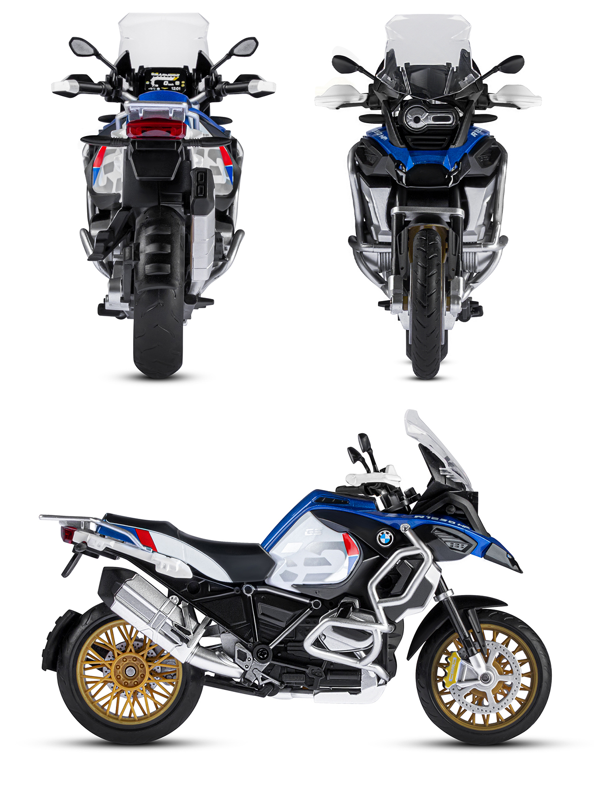 Мотоцикл АВТОпанорама BMW R1250 GS Adventure 1:12 JB1251616 - фото 6