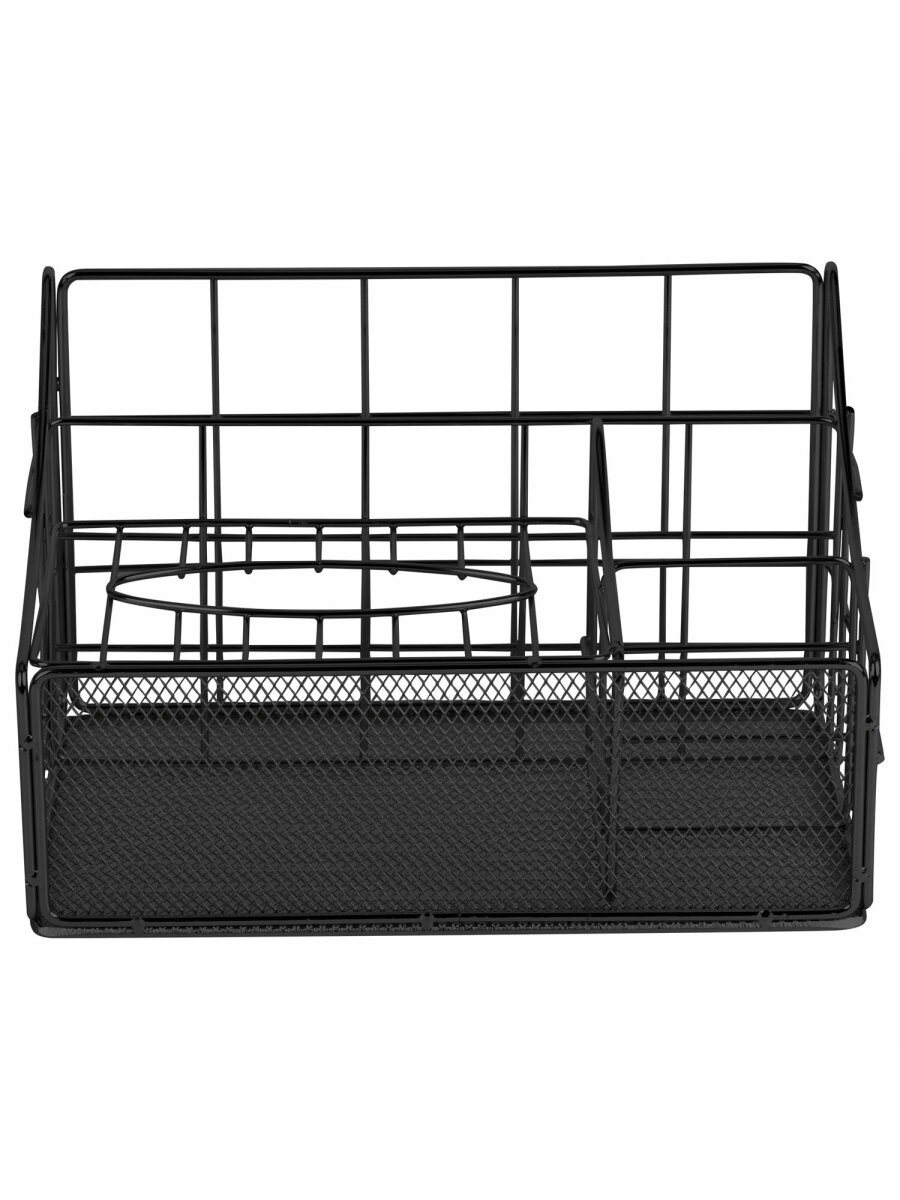 Органайзер для косметики и канцелярии MONTE VITA металлический настольный 4 секции - фото 3