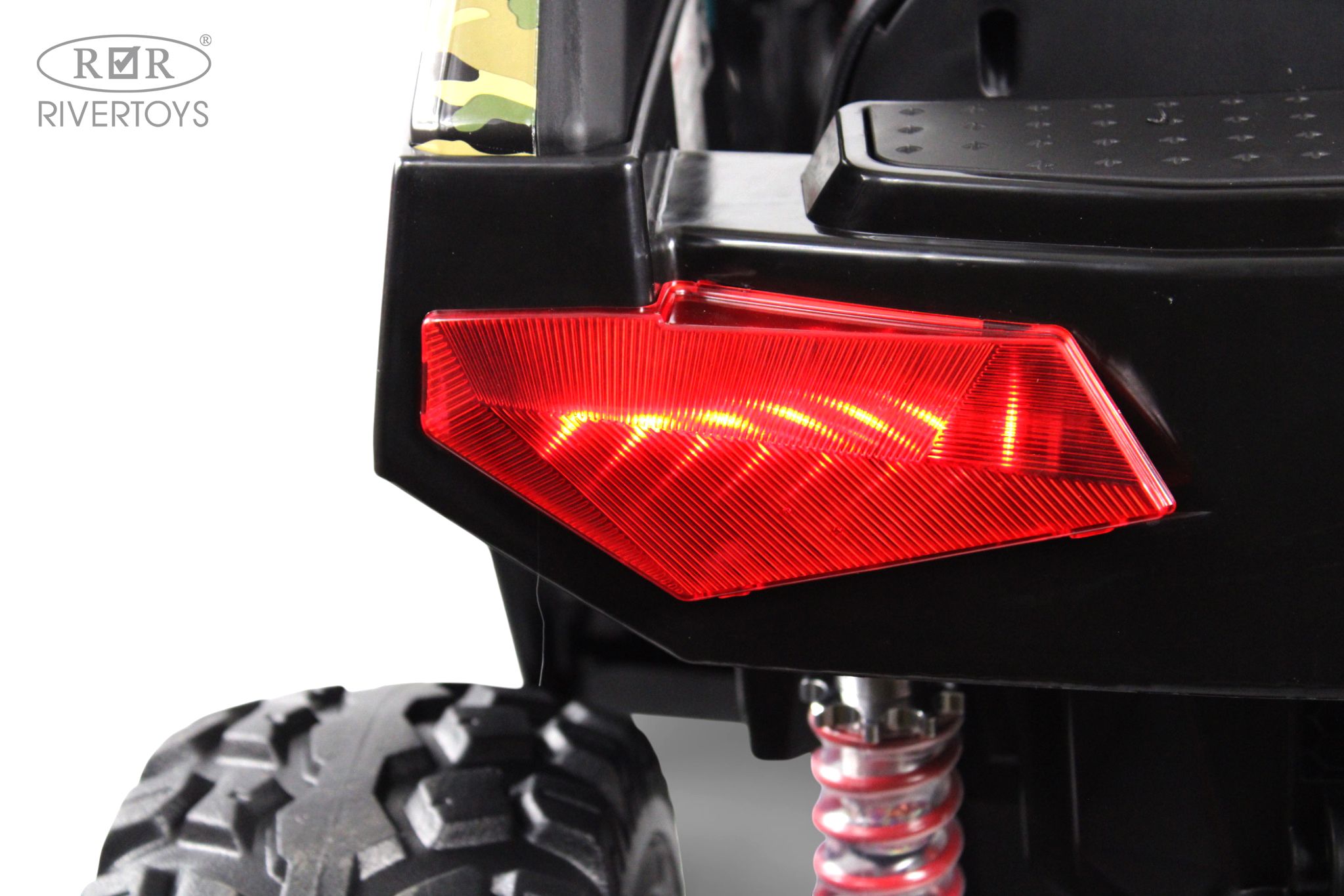 Электромобиль RIVERTOYS A707AA-LUX-NEW-GREEN-CAMOUF С пультом ДУ - фото 17