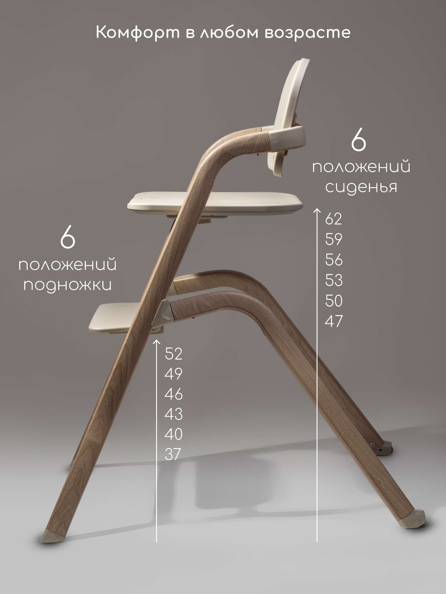 Стульчик для кормления Amarobaby Winnie бежевый - фото 10