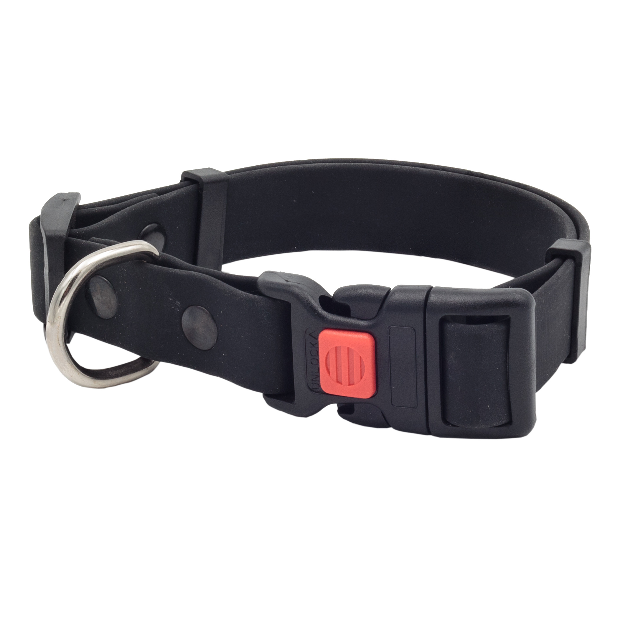 Ошейник для собак Каскад из биотана с фастексом 20-31*1.5см Черный - фото 1