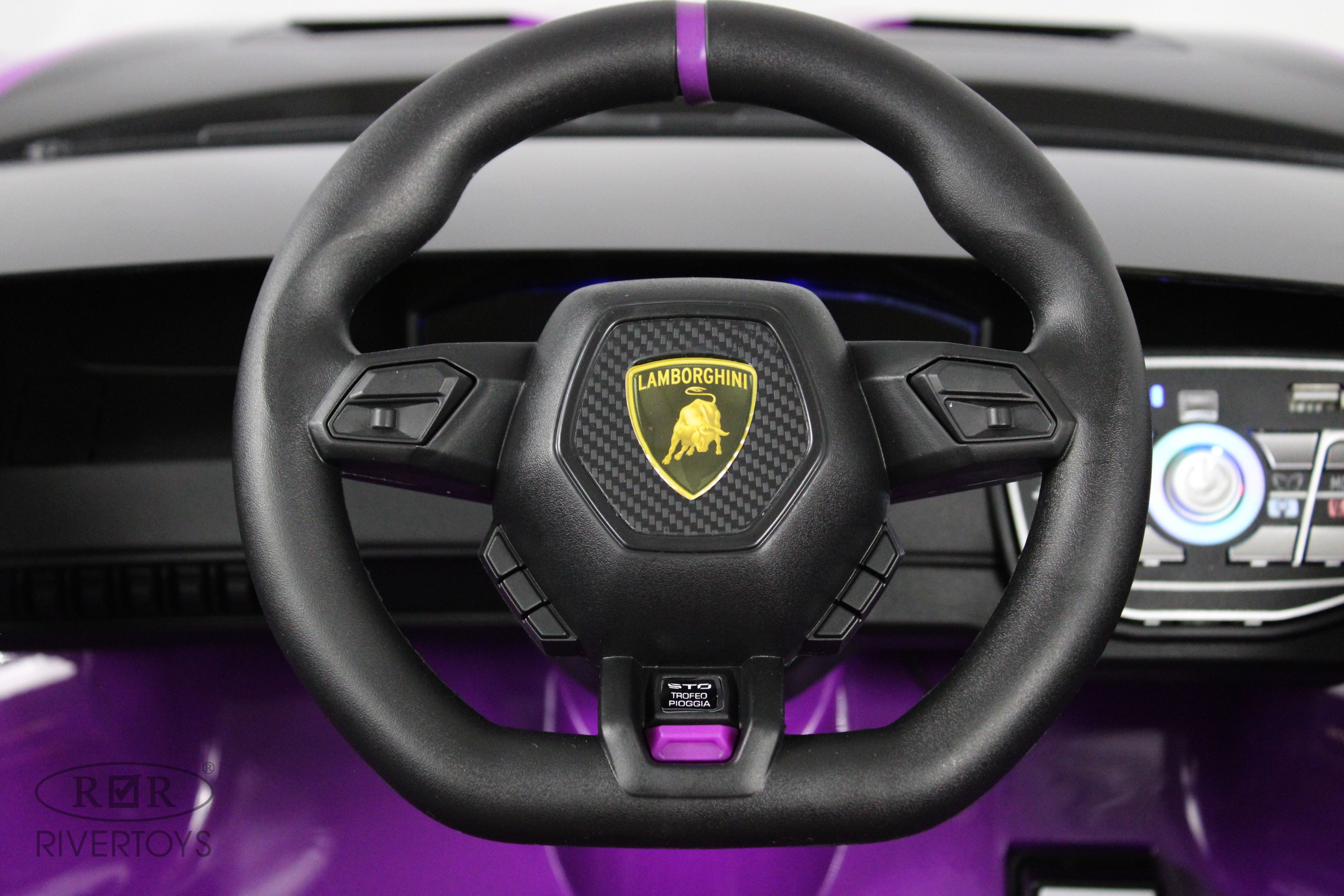 Электромобиль RIVERTOYS Lamborghini E888EE-YELLOW-PURPLE С пультом ДУ - фото 24