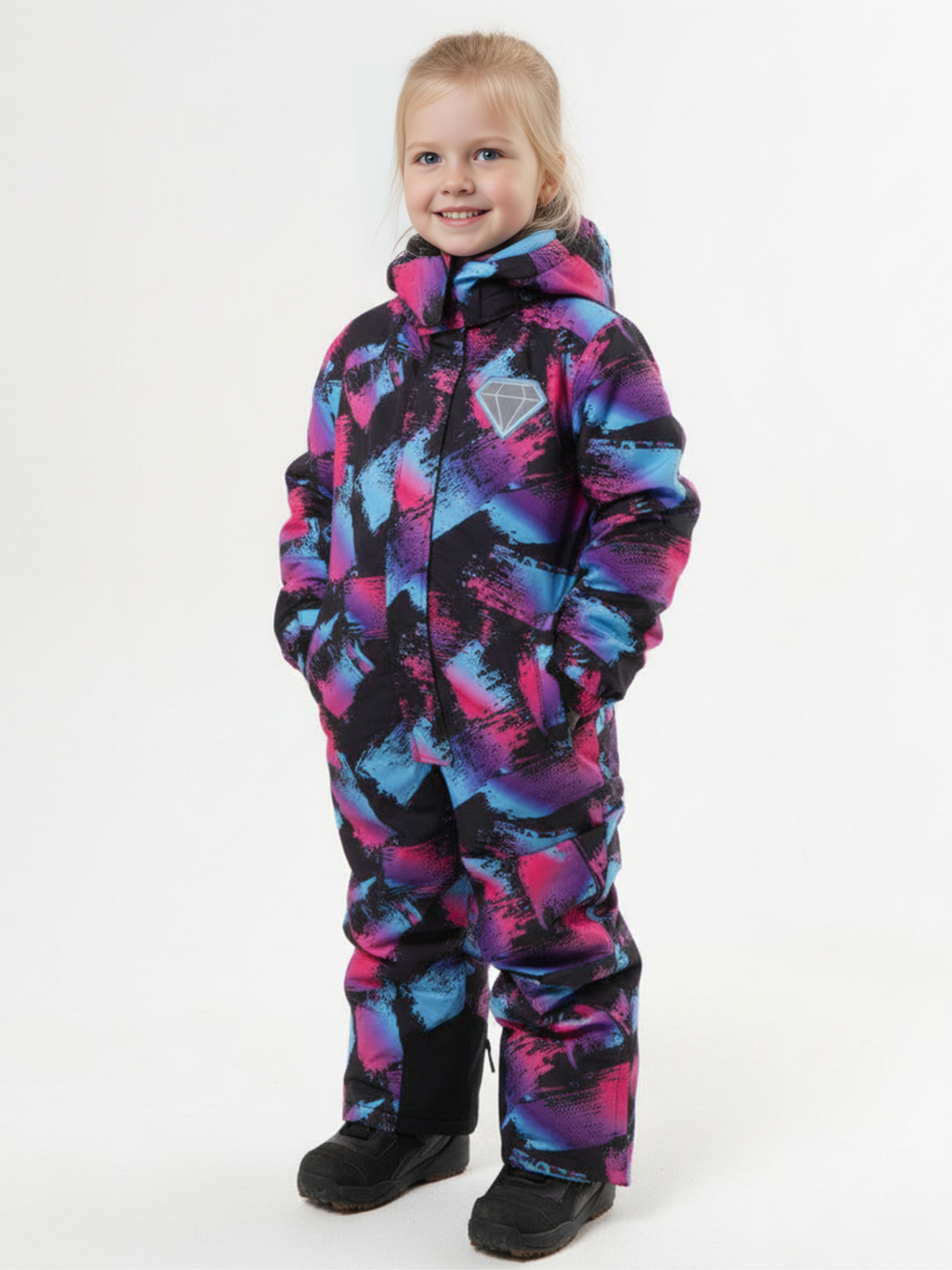 Комбинезон Saimaa GLO-10 черно-фиолетовый - фото 9