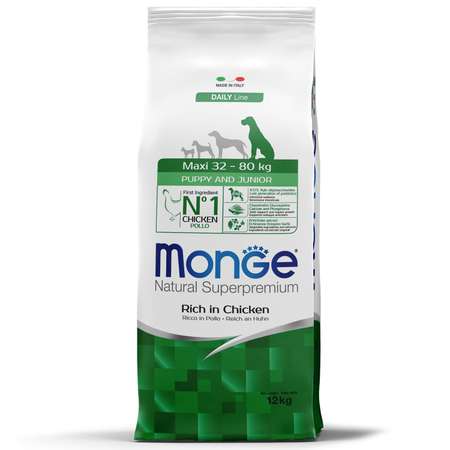 Корм для щенков MONGE Dog Maxi крупных пород 12кг
