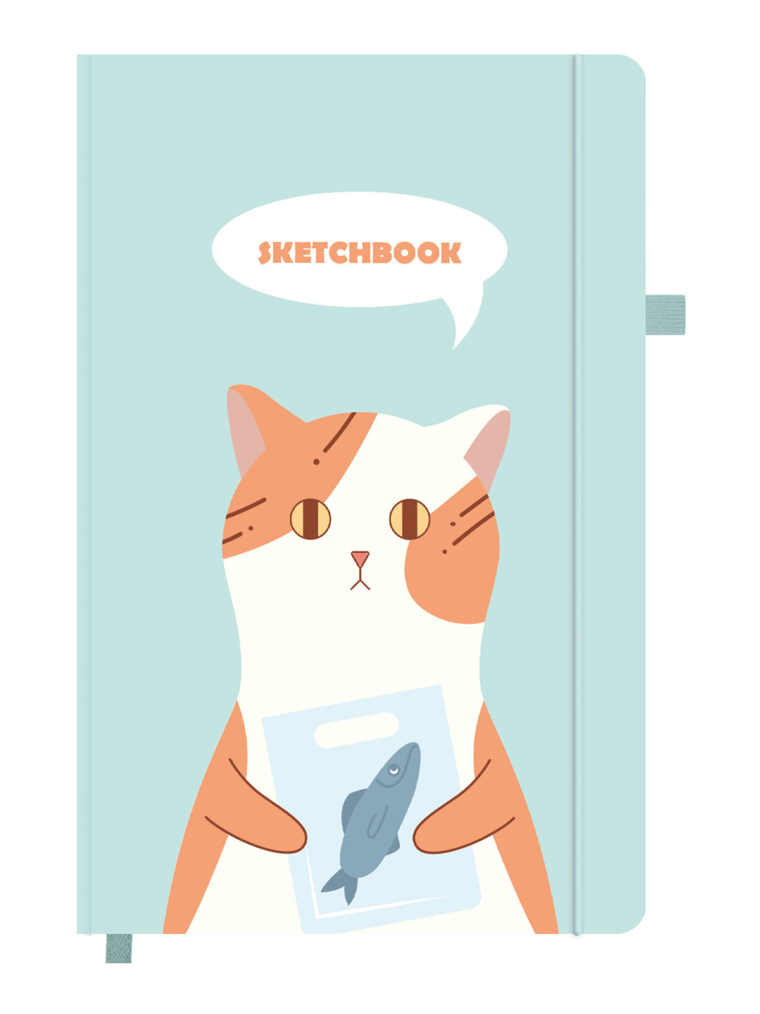 Скетчбук Funster котик с рыбкой А5 80 лист. - фото 2