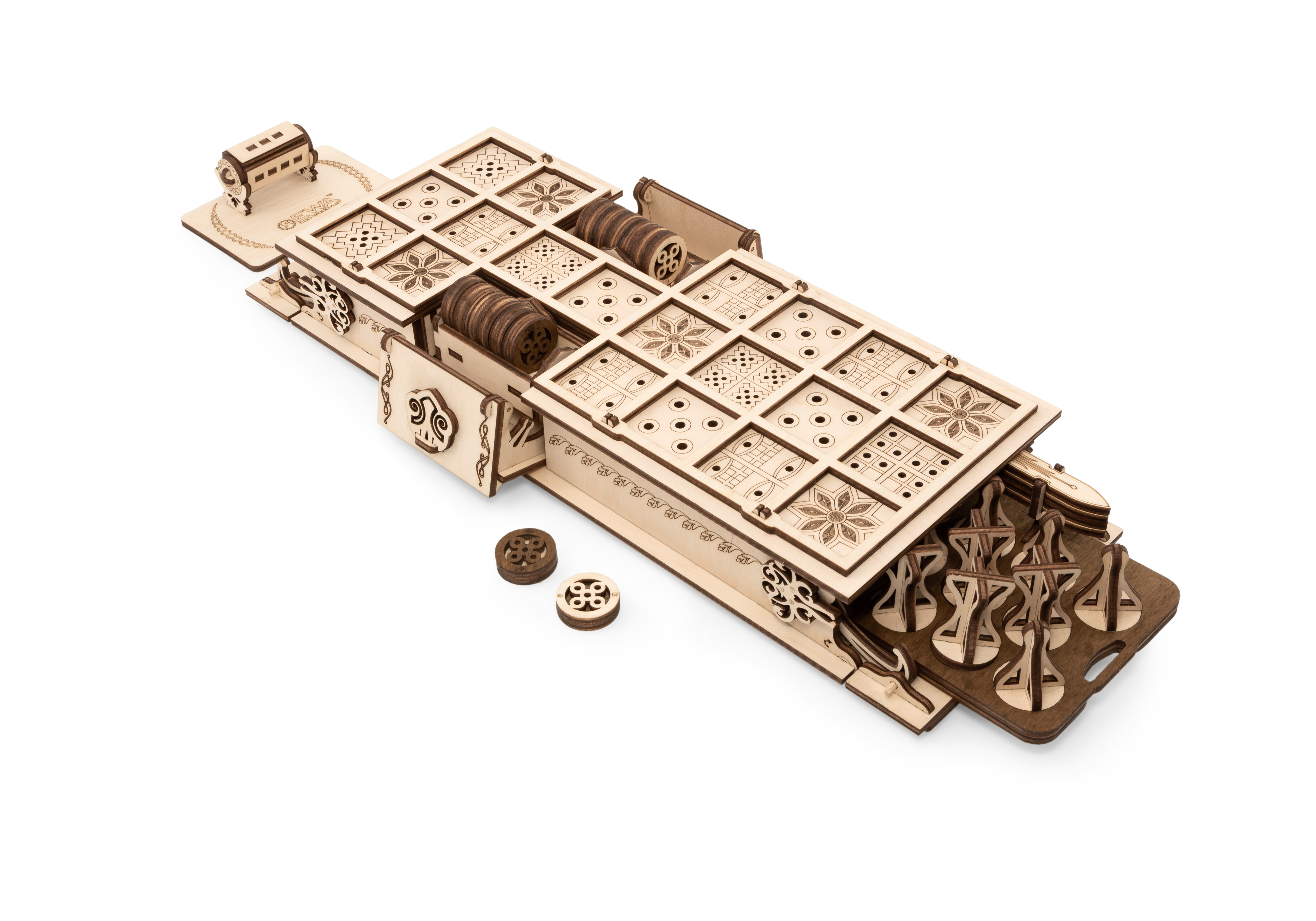 Конструктор Eco Wood Art Gameset Ур и Сенет деревянный 237 дет. - фото 17