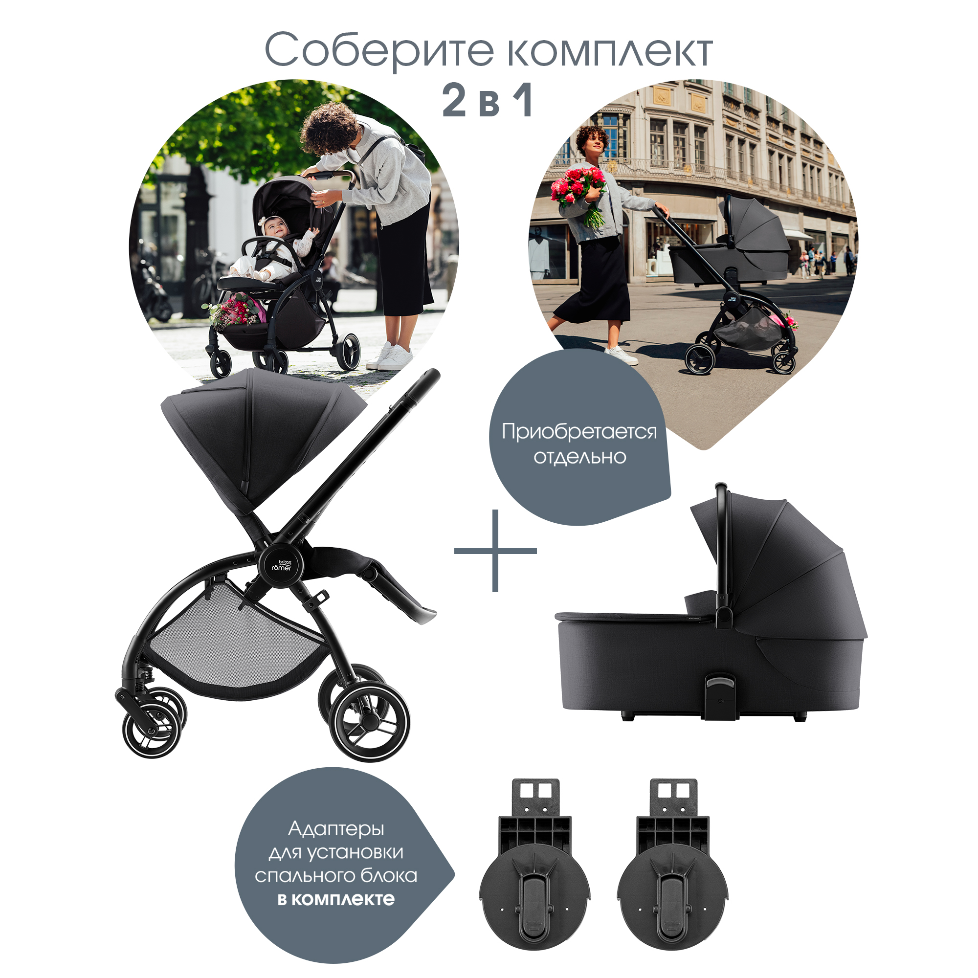 Коляска прогулочная Britax Roemer Rio Style Carbon Black 0+ черный - фото 12