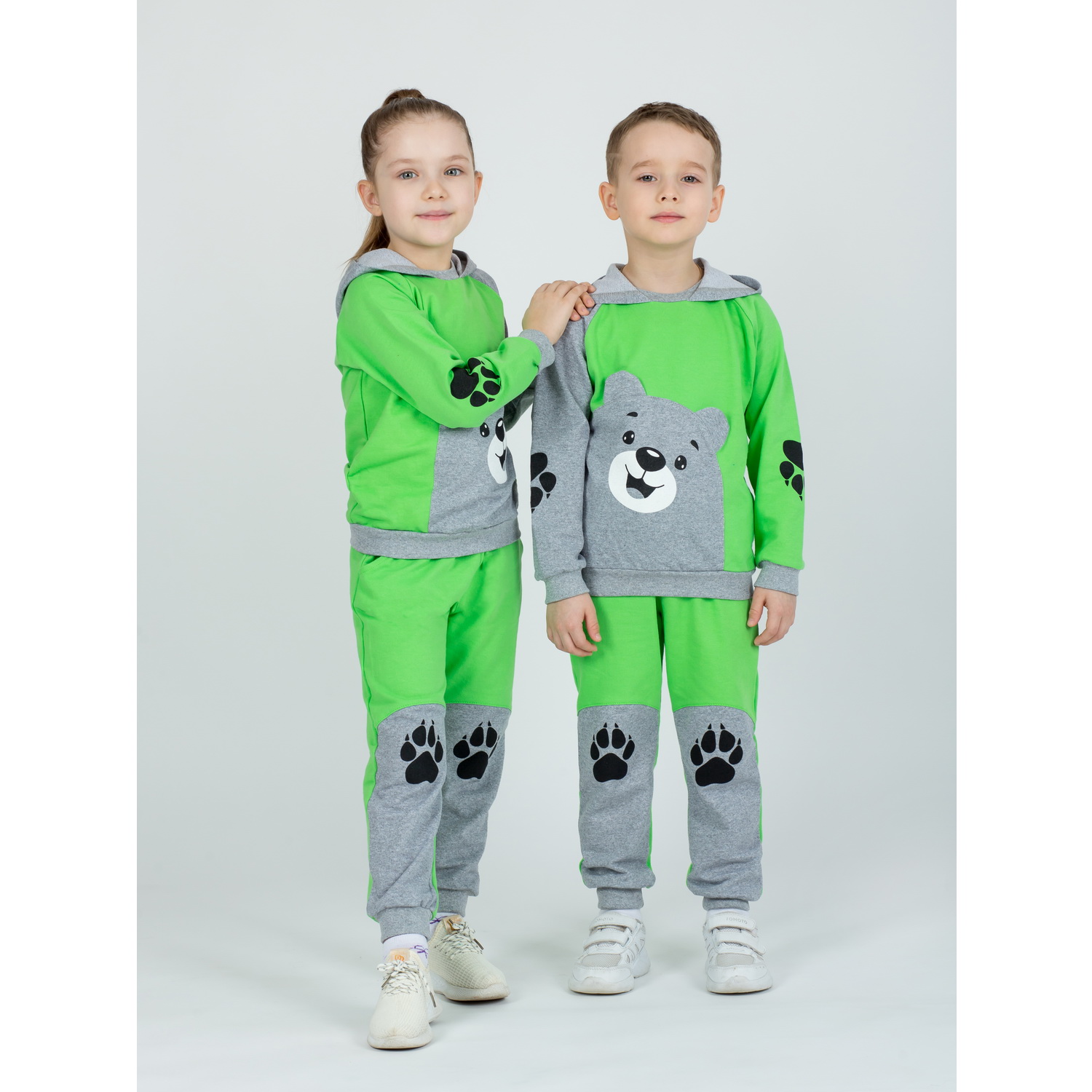 Костюм KiMMi co К-1408746 салат меланж мишка - фото 5