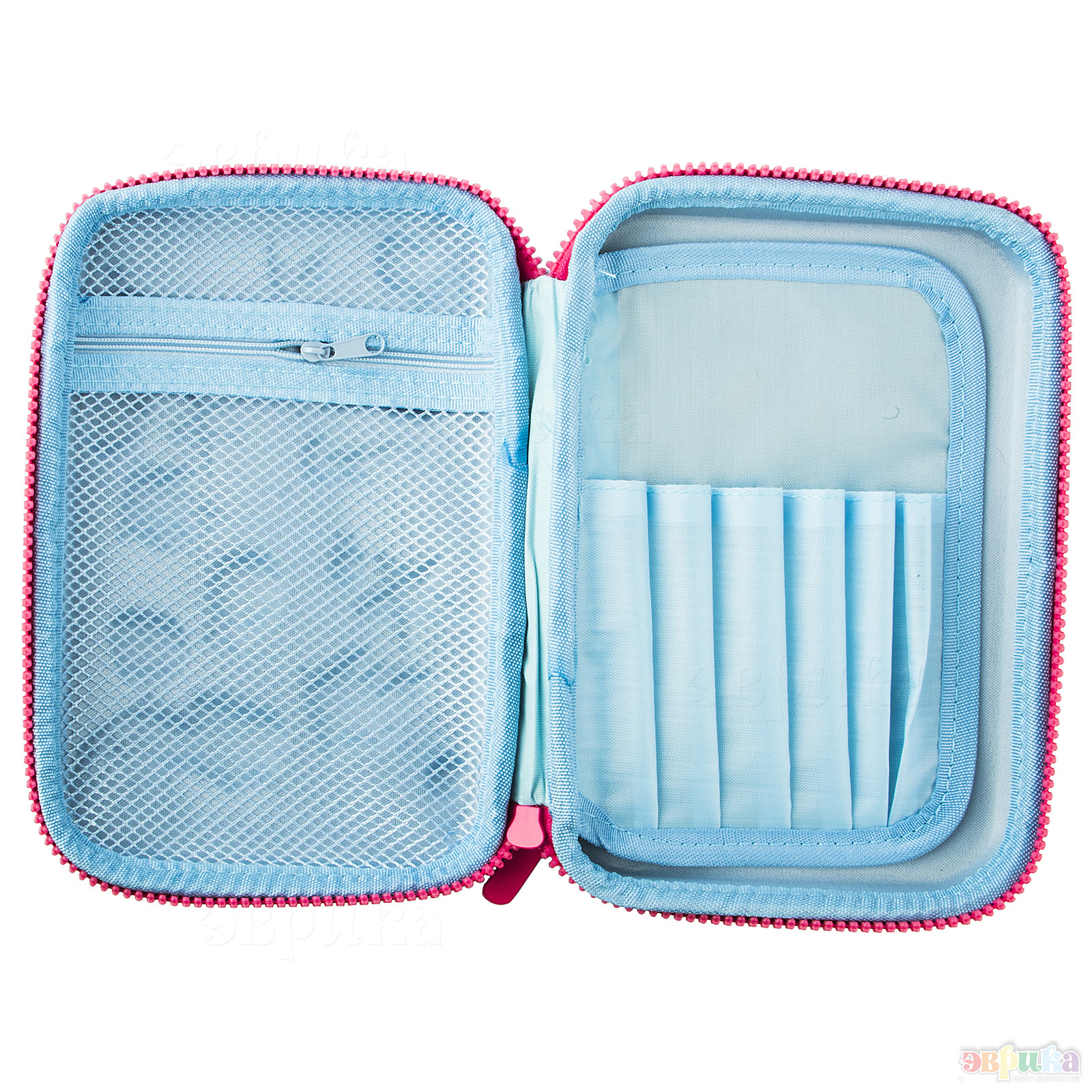 Пенал книжка ЭВРИКА Русалочка синий - фото 2