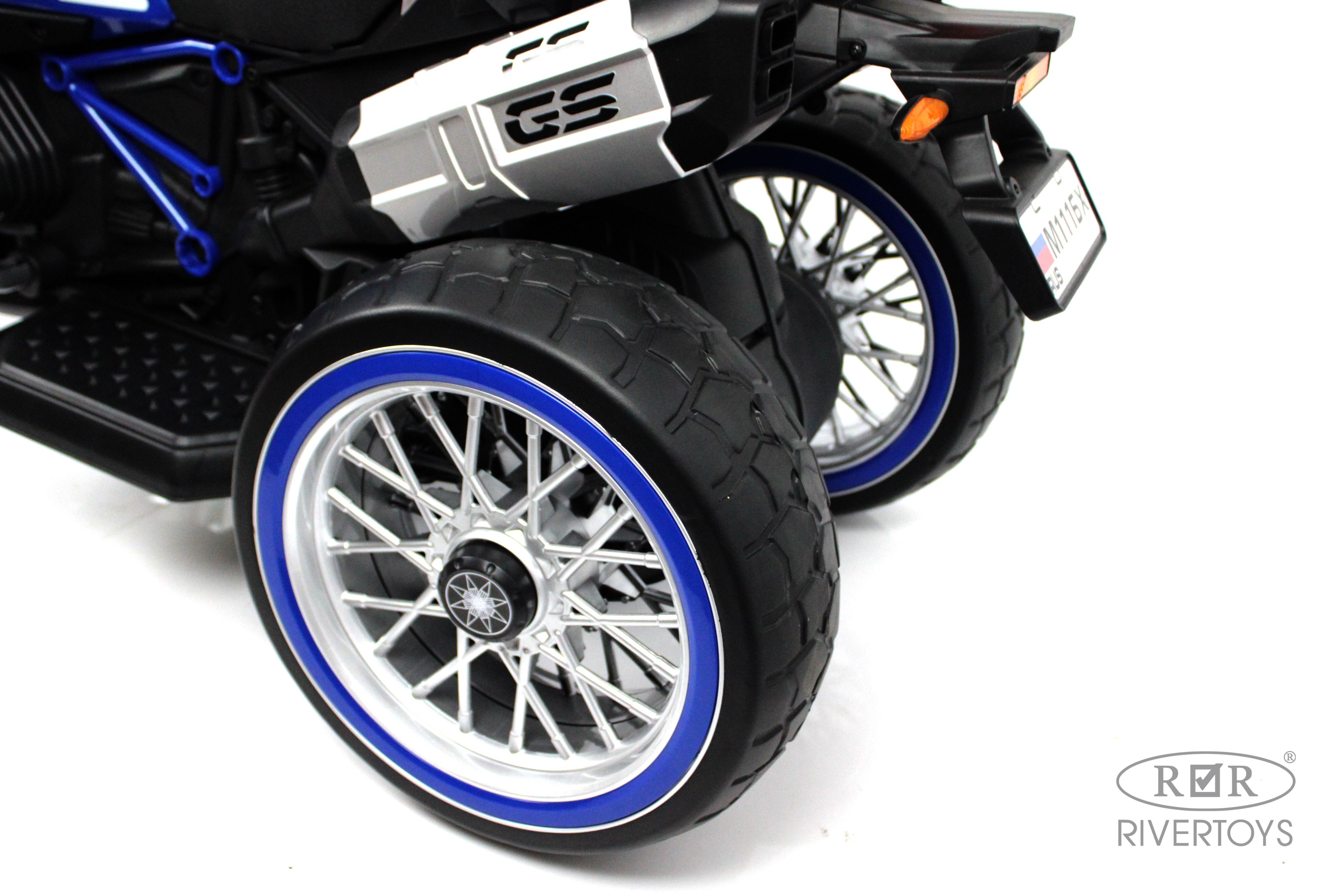 Электромотоцикл RIVERTOYS М111БХ-BLUE - фото 12