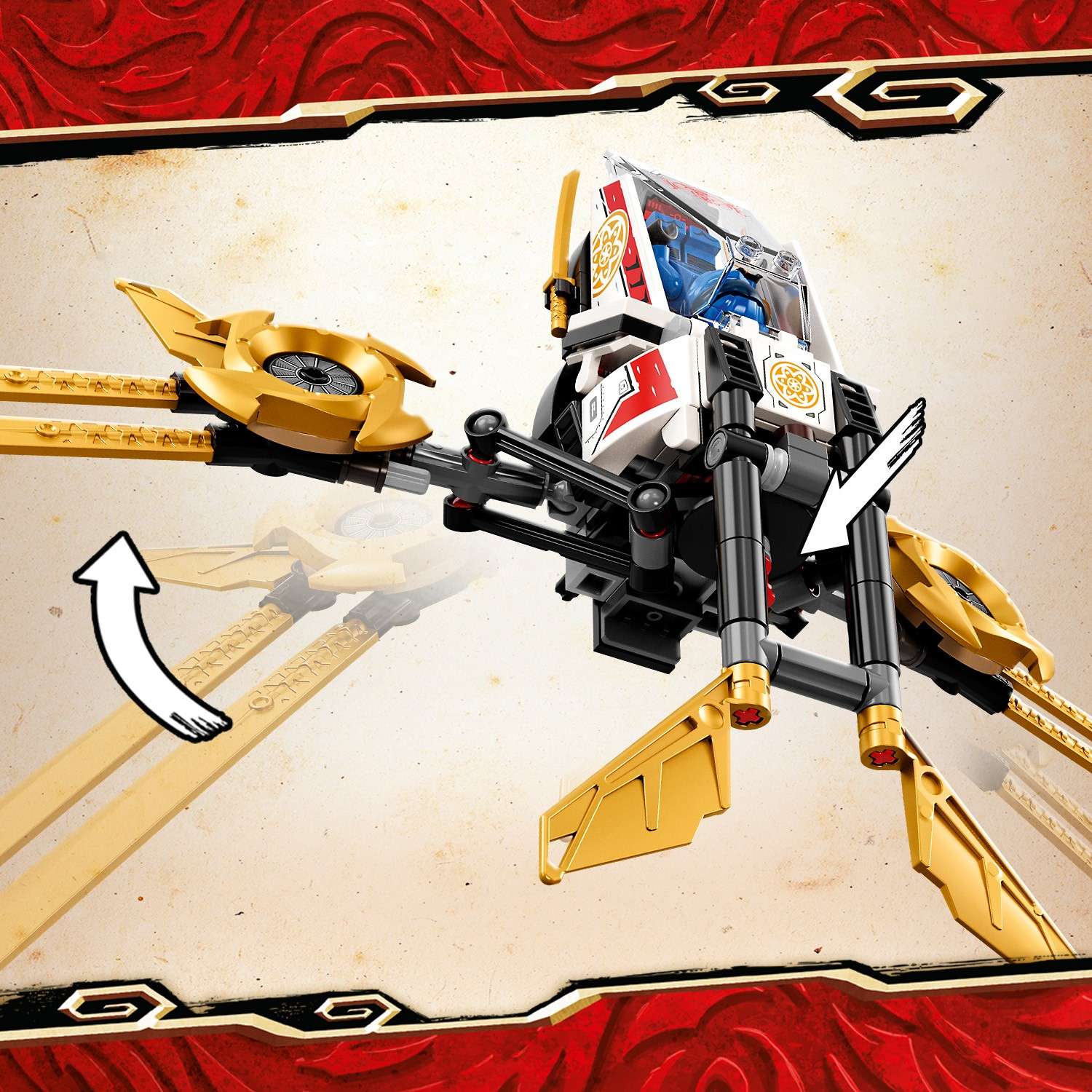 Конструктор LEGO NINJAGO Сверхзвуковой самолёт блочный - фото 10