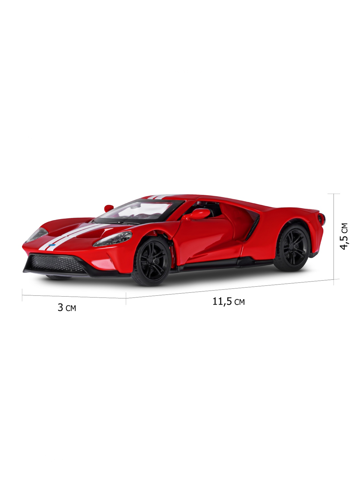 Автомобиль АВТОпанорама Ford GT 1:40 JB1200139 - фото 4