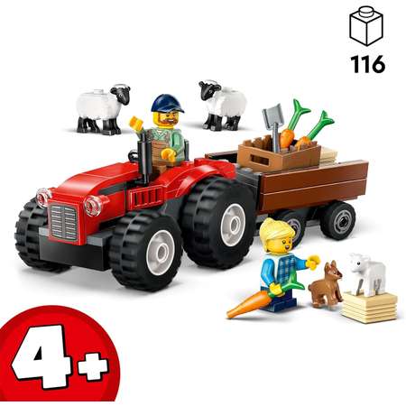 Конструктор LEGO City Фермерский трактор с прицепом блочный