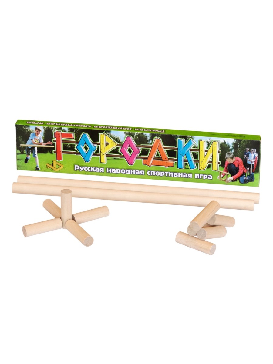 Набор для игр Задира Городки 49 см + Ракетки для тенниса - фото 2