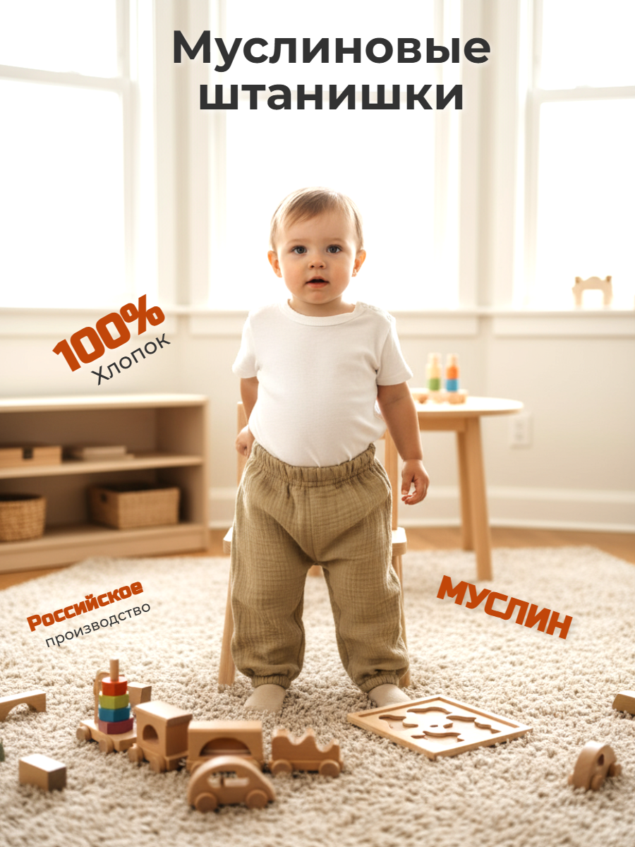 Брюки КВАРК лук 2044747541066 - фото 2