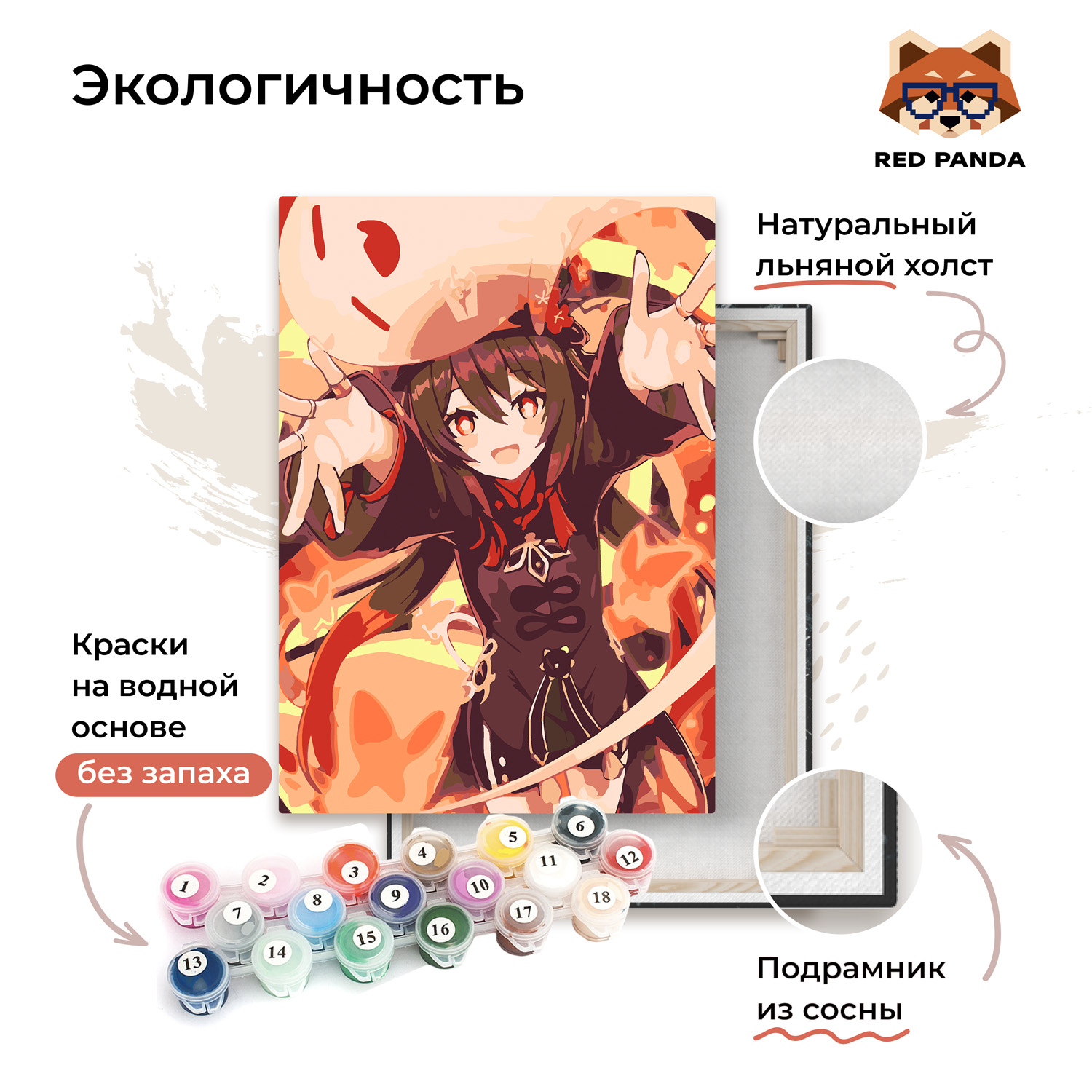 Картина по номерам Red Panda - фото 3