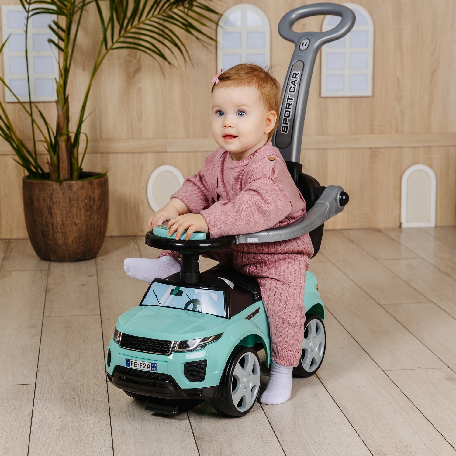 Каталка BabyCare Sport car с ручкой - фото 12