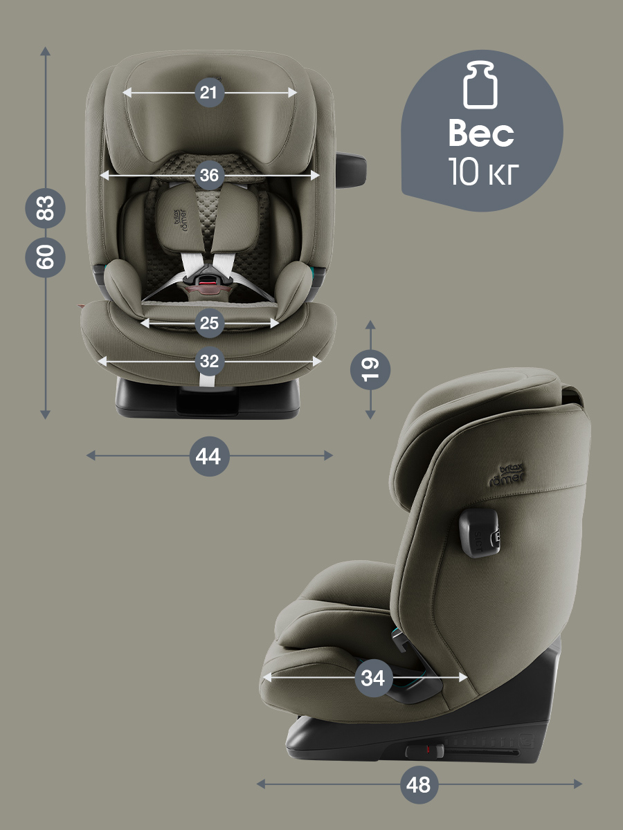Автокресло Britax Roemer Advansafix Pro Lux Isofix 1/2/3 (9-36 кг) хаки - фото 14