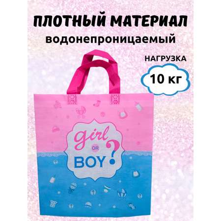 Детские подарочные пакеты LATS для гендер пати набор из 2 шт