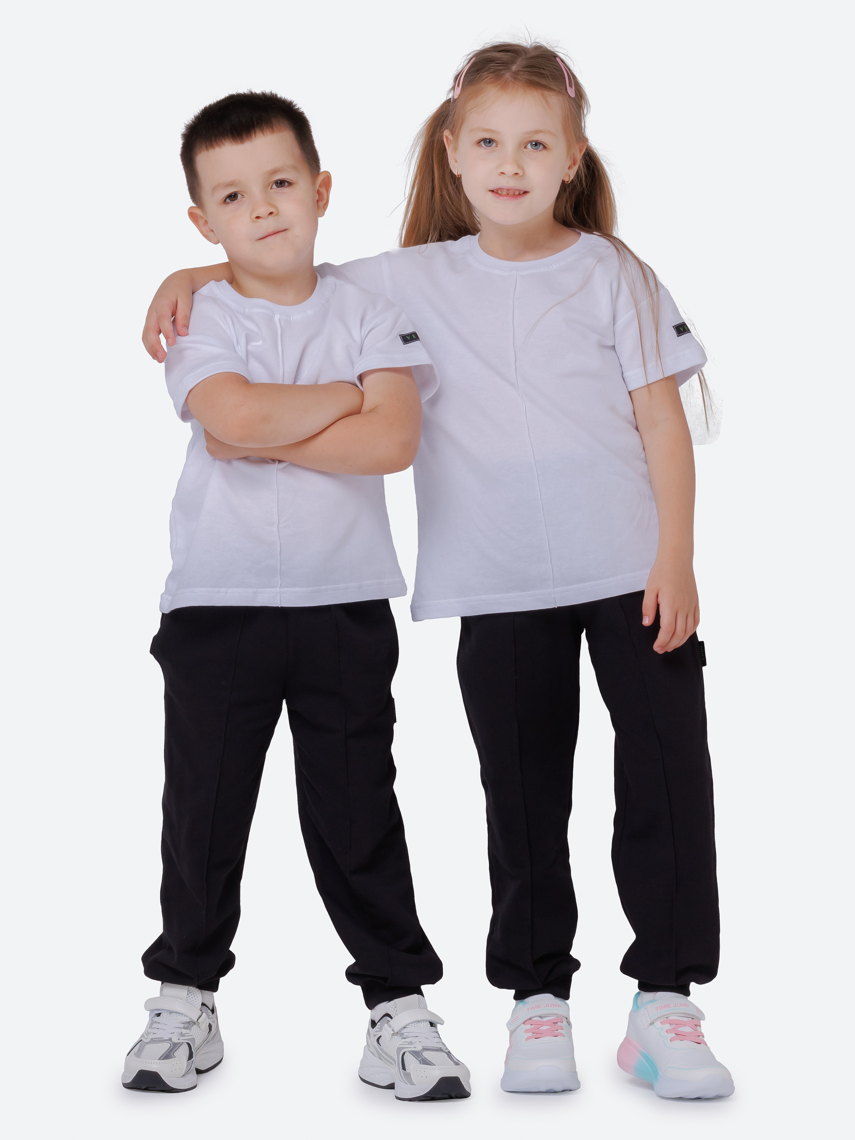 Спортивный костюм VEDDI 2080/6041фп-2024-белый/чёрный - фото 2