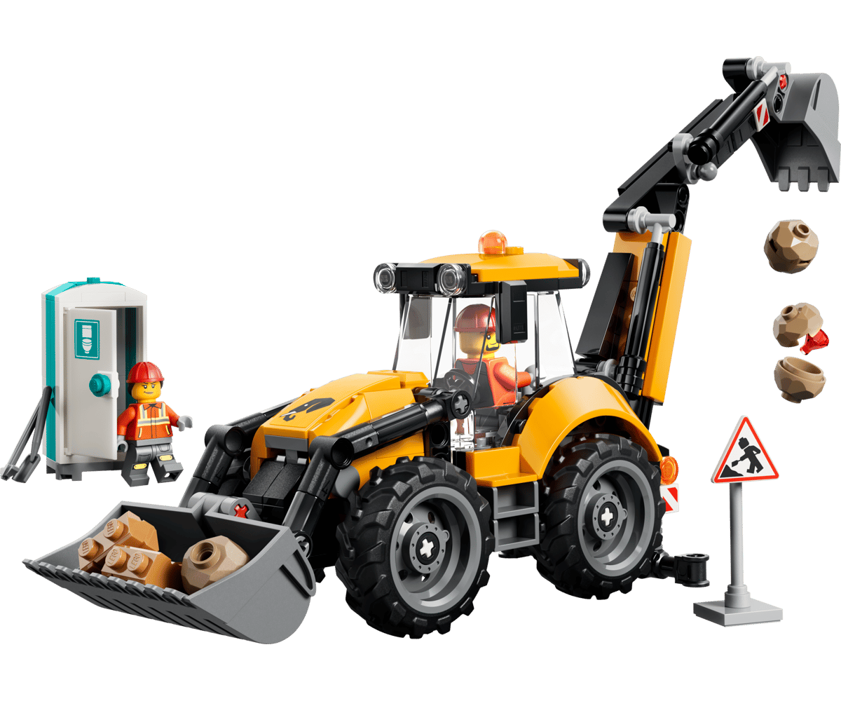 Конструктор LEGO City Желтый экскаватор-погрузчик 301 дет. - фото 2