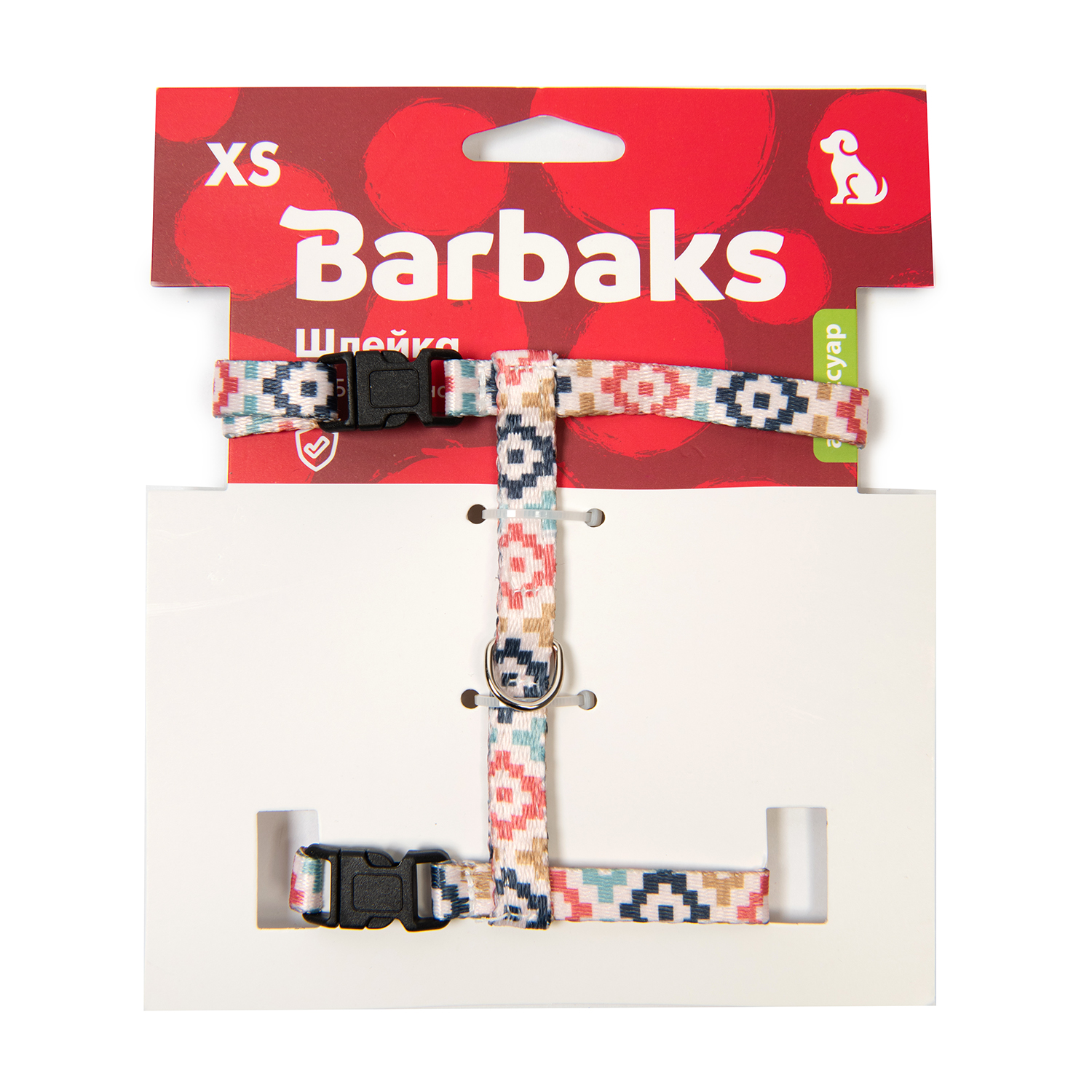 Шлейка для собак Barbaks ромбик XS 1.0*20-32см полиэстер - фото 4