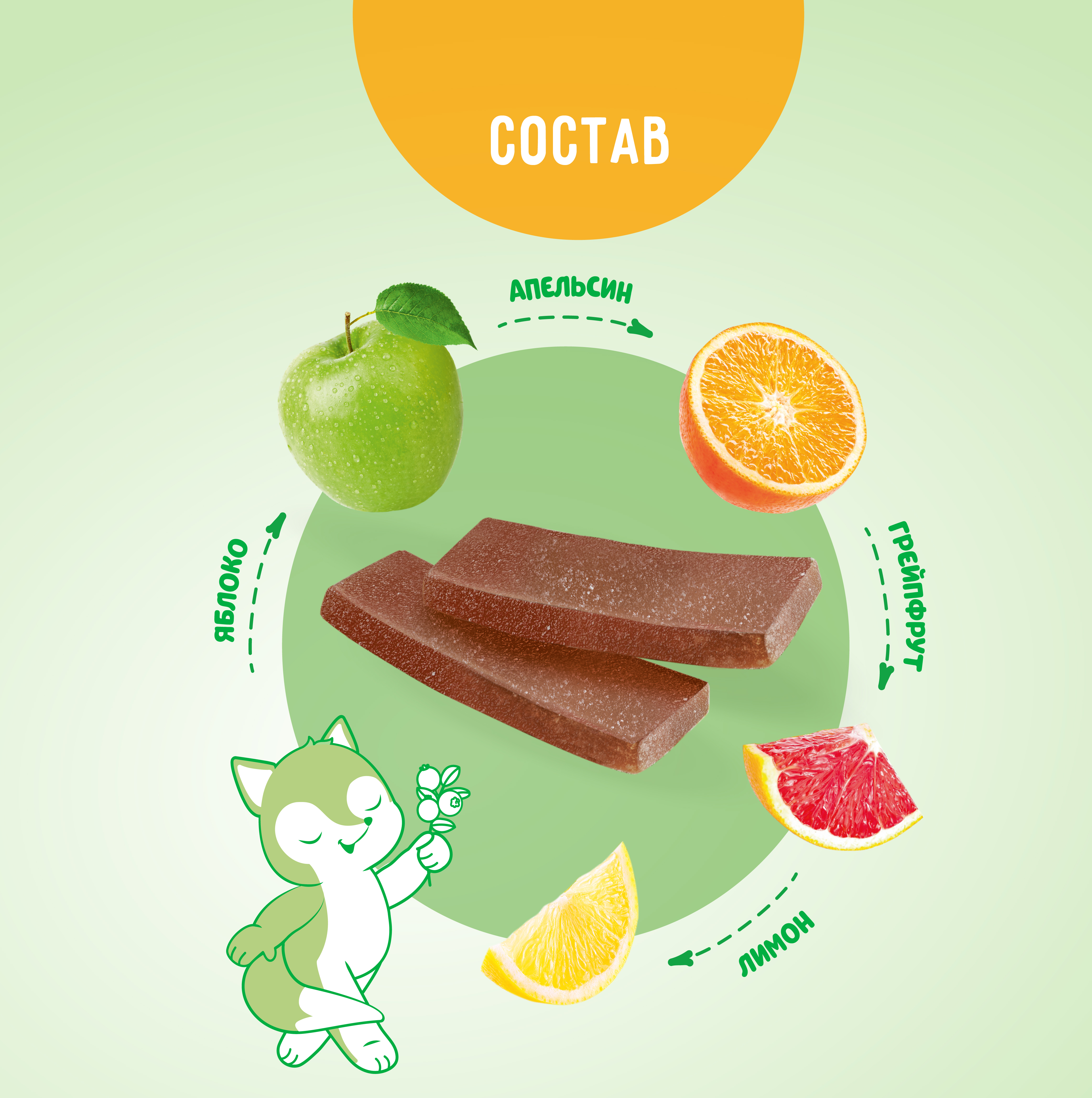 Фруктовые кусочки Маленькое счастье Цитрусовый микс с 12 мес 35 г - фото 3