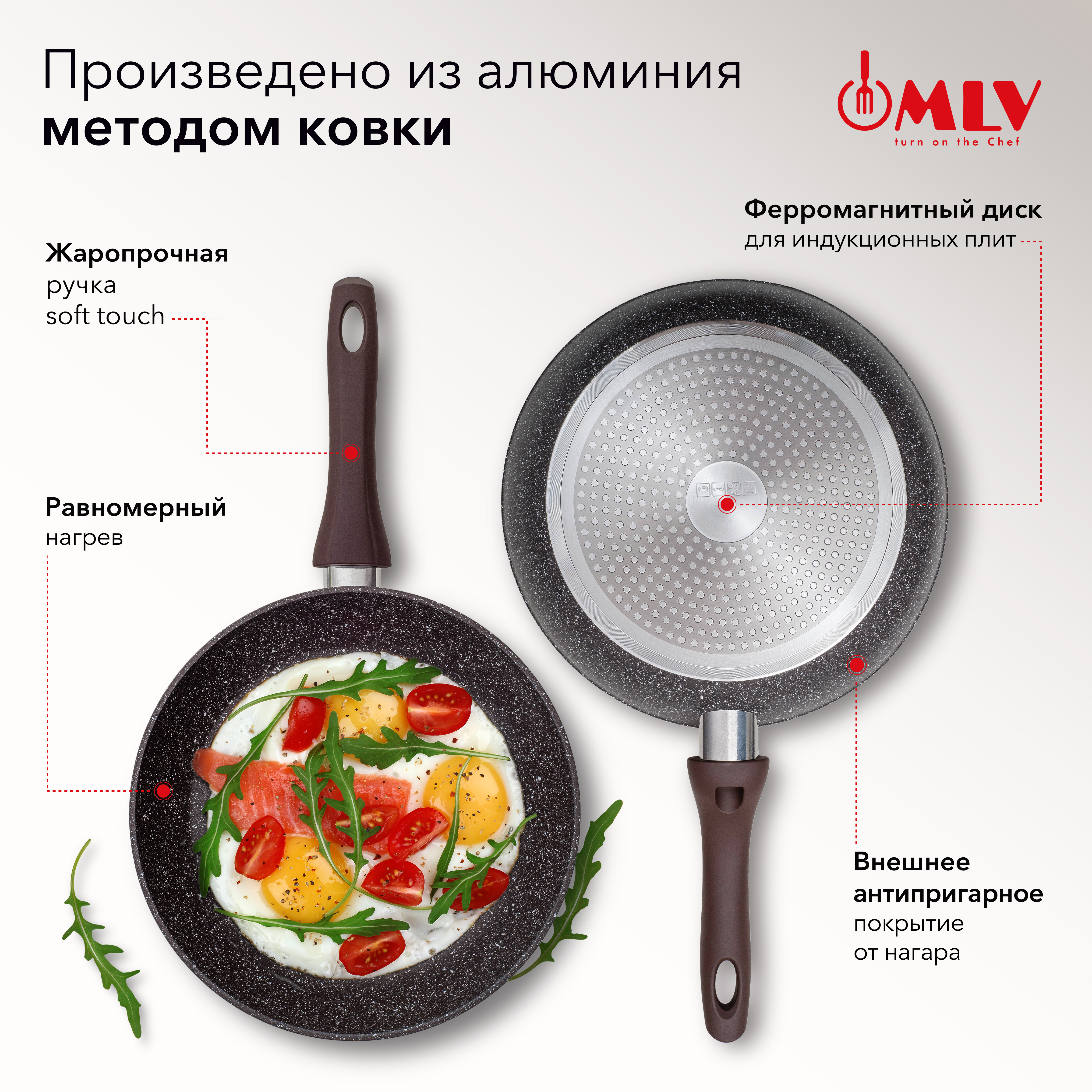 Сковорода для индукционной плиты Moulin Villa Chocolate Pie 24 см - фото 2