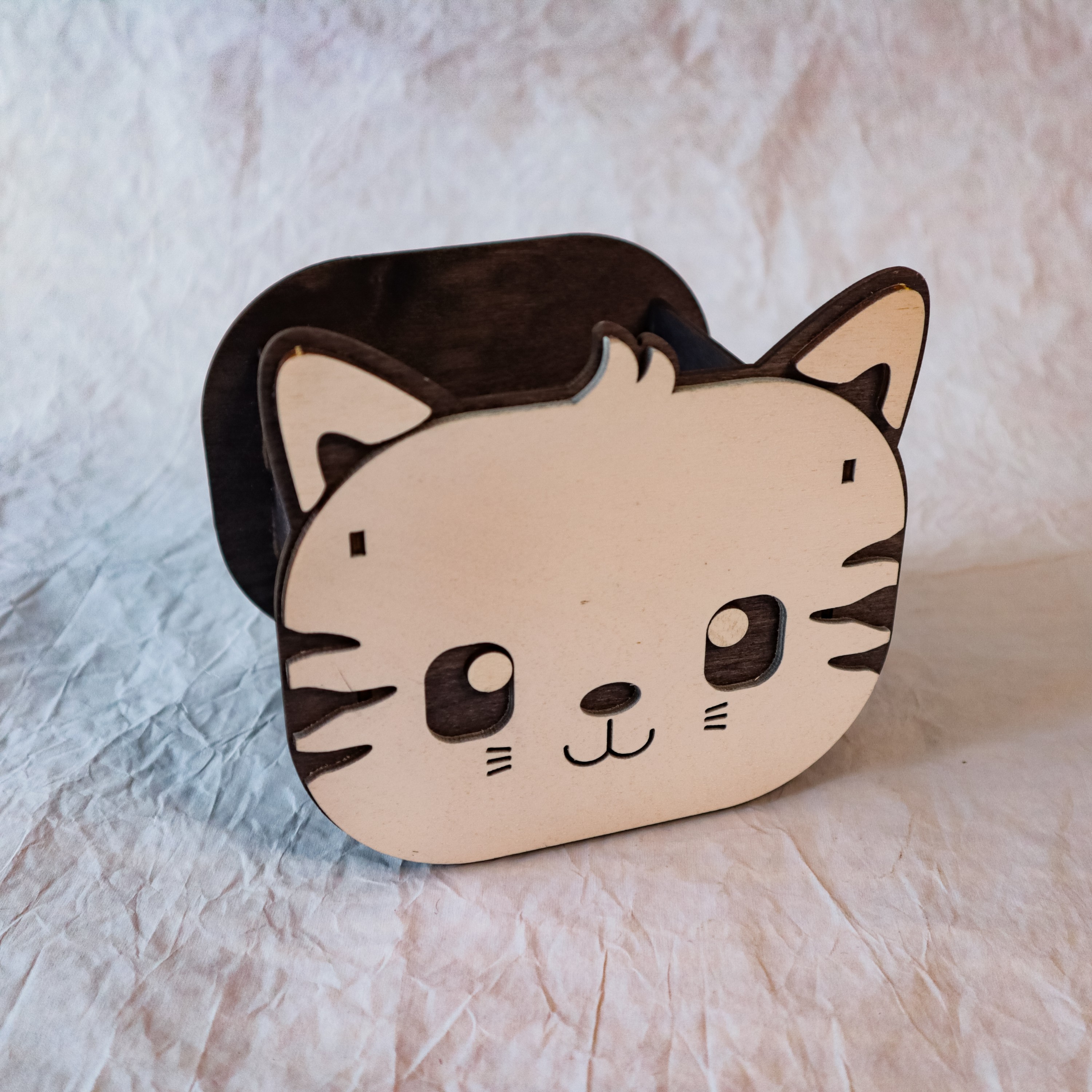 Кашпо зверята Кот WHITEWOOD Черно-белый - фото 2