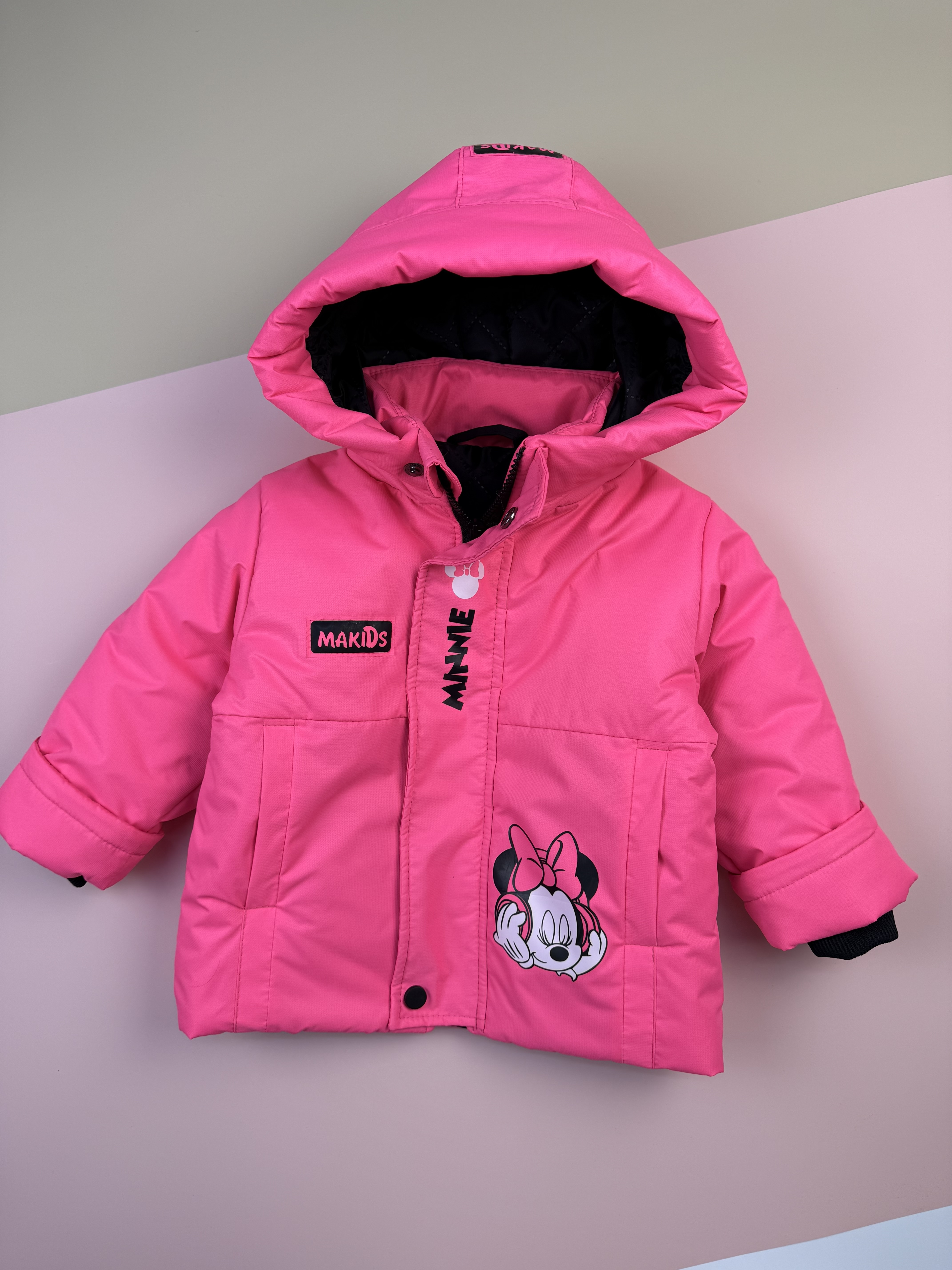 Куртка MAKIDS Куртка_Минни_с_бантом_МБ_зима_розовый - фото 1