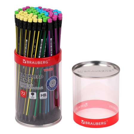 Карандаши чернографитные Brauberg 72 шт.