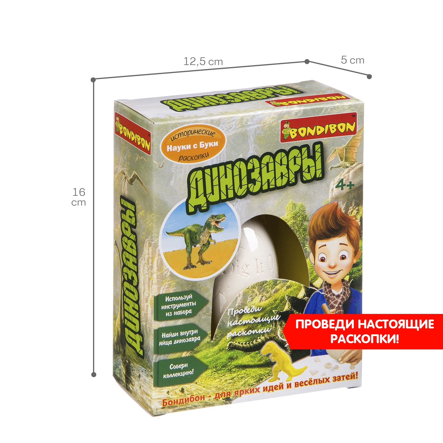 Набор для раскопок Bondibon Юный палеонтолог: Динозавры - фото 7