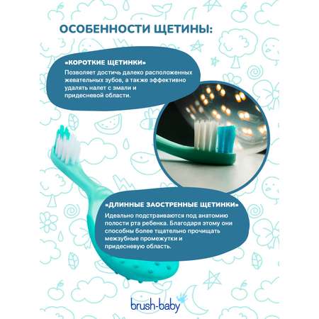 Зубная щетка классическая Brush-Baby от 0 лет 2 шт.