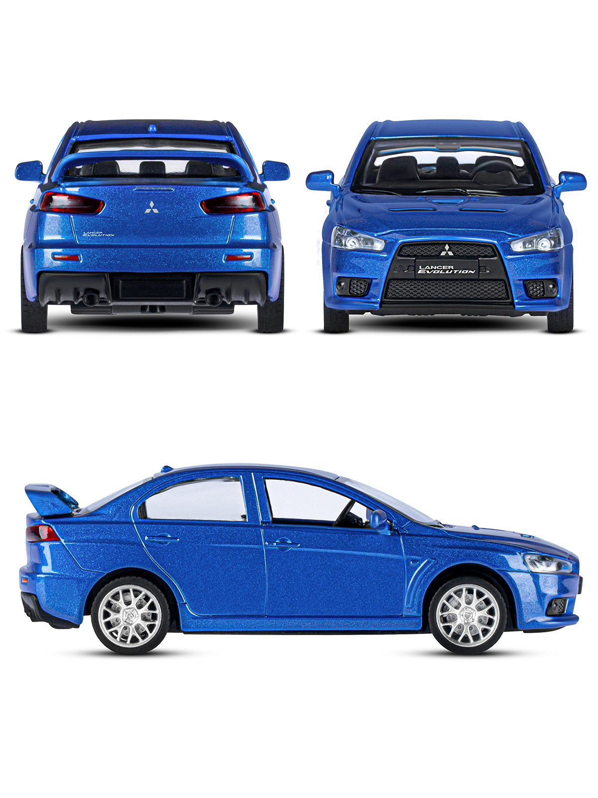 Автомобиль АВТОпанорама Mitsubishi Lancer Evolution 1:41 JB1251578 - фото 5