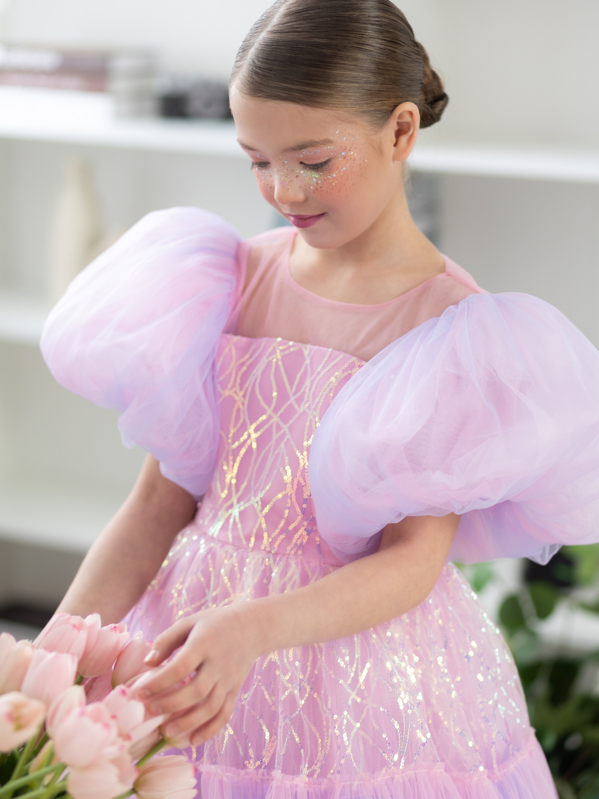 Платье LELUkids LK.CH.71B/розовый - фото 10