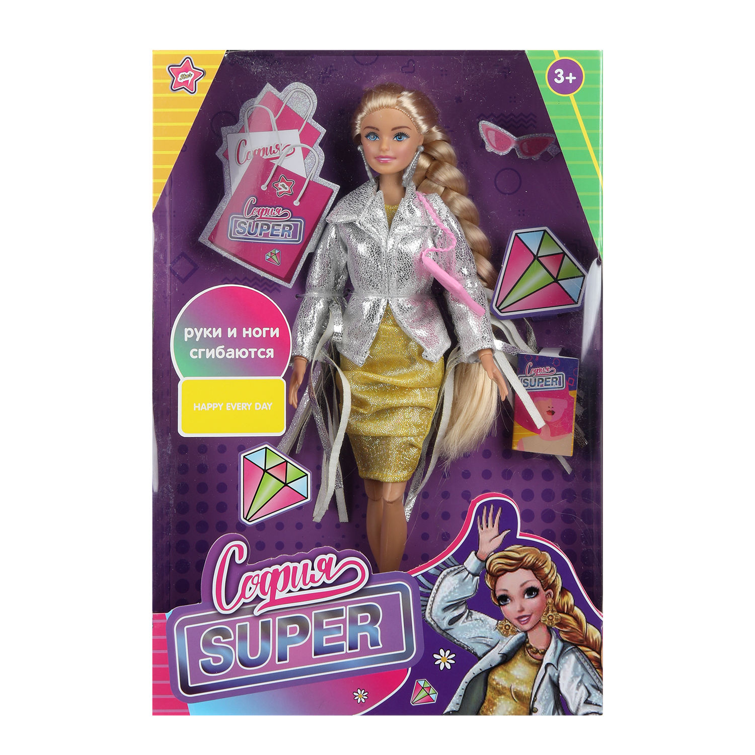 Кукла модельная Карапуз София Super высота 29 см 395476 - фото 1