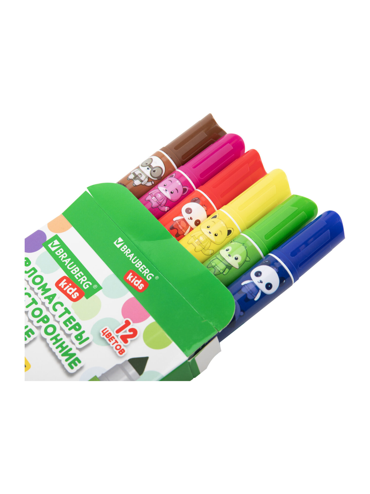 Фломастеры Brauberg двусторонние 6 шт. - фото 6