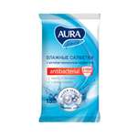 Влажные салфетки AURA Antibacterial антибактериальные 15 шт.